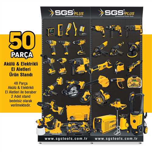 ELEKTRİKLİ ÜRÜN STANDI (İKİLİ STAND) 50 PARÇA SGS5129